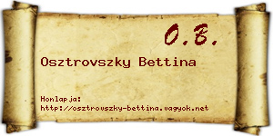 Osztrovszky Bettina névjegykártya